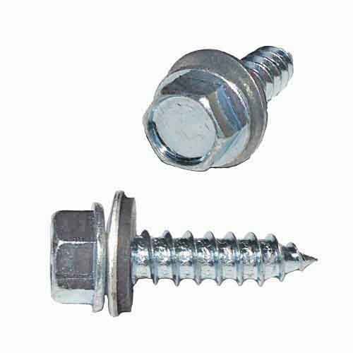 HSH14114 #14 X 1-1/4" HWH Sheeting, Tapping Screw, Type A, w/ Bonded Washer, Zinc